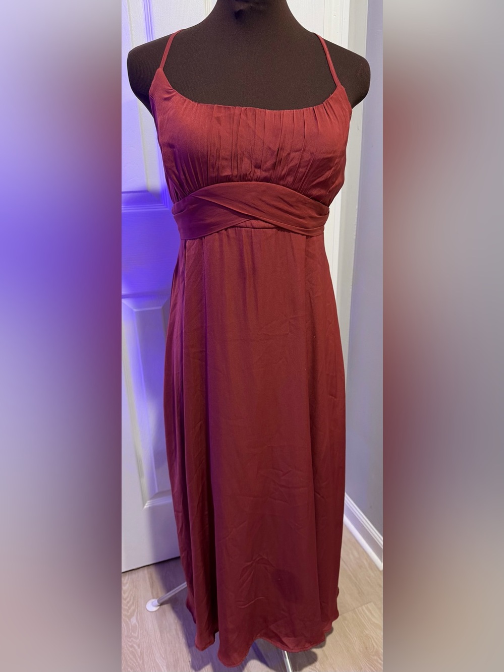 Altar'd State Spaghetti Strap Maxi Dress in Burgundy